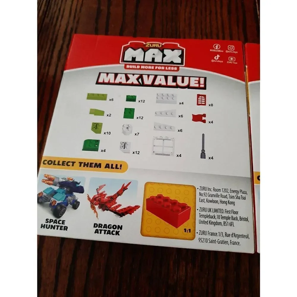 New Two Zuru Max 101 Piece Knights Castle Building Block Sets Compatible w Legos